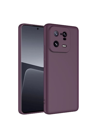 Xiaomi Mi 13 Pro Kılıf Yumuşak Silikon Kamera Korumalı Lansman Pazarplus Koyu Mor