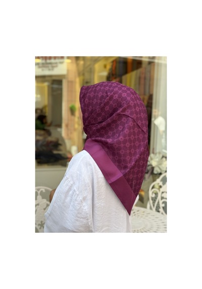 Aker Elegance Monogram Eşarp Mürdüm - 994 Mürdüm - 994