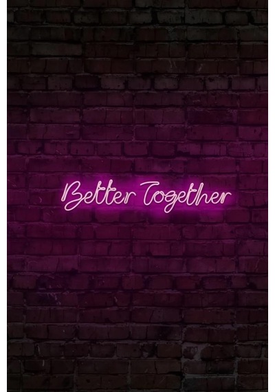 Better Together - Led Dekoratif Duvar Aydınlatması Neon Duvar Yazısı Sihirli Led Mesajlar