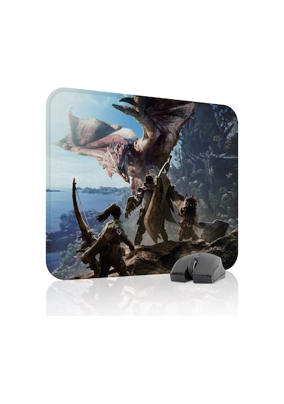 Monster Hunter: World Dikişli Kauçuk Oyuncu Mousepad V1 - 48x40 Xl Gaming Mouse Pad