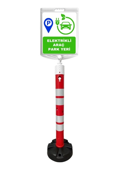 Levhalı Uyarı Dikmesi Seti 120 Cm - Kauçuk Tabanlı-set3