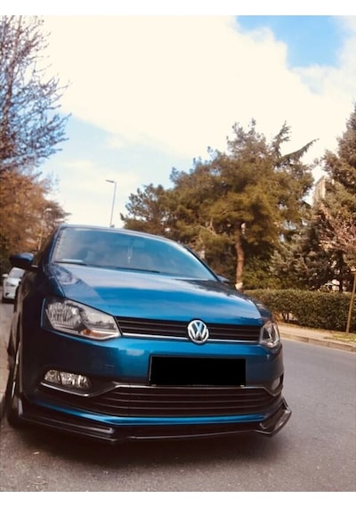 Vw Polo Ön Lip 3 Uyumlu Parça Parlak Siyah 2009-2017