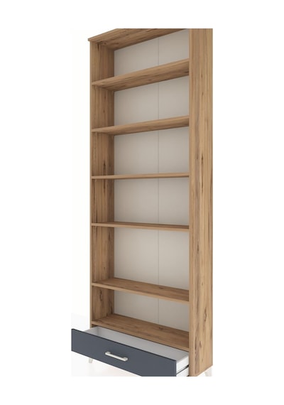Arges Dolap 6 Raflı Tek Çekmeceli 88x30x243 Çam-antrasit Çam Arges Dolap 6 Raflı Tek Çekmeceli 88x30x243 Çam-antrasit Çam