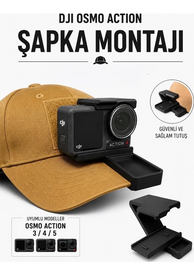 Djı Osmo Action 3/4/5 Pro İle Uyumlu Şapka Tutucu