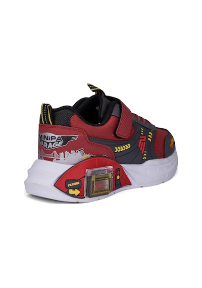 Nstil Günlük Erkek Çocuk Spor Ayakkabı Cırtlı Lastik Bağcık Garaj Detaylı Taban Rahat Sneaker 58272 Kırmızı