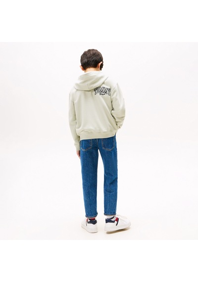 Tommy Hilfiger Varsity Graphic Snap Button Çocuk Bej Sweatshirt Kb0kb09752 Bej
