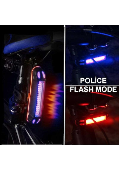 Briviga Usb Şarjlı Bisiklet Çakar Işığı Ebl-035Rb Siyah