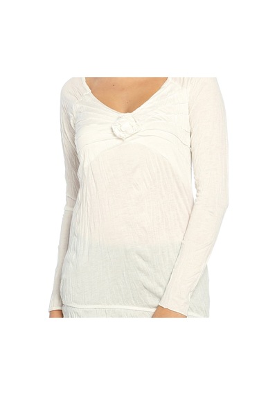 Bulalgiy Kadın Ekru Casual Uzun Tişört - Bga008392 Ekru Bulalgiy Kadın Ekru Casual Uzun Tişört - Bga008392 Ekru