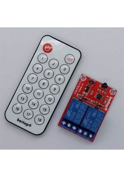 2 Kanal IR Kumandalı Röle Kartı 12 Volt