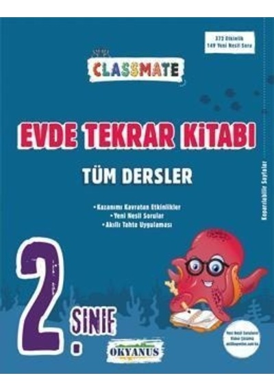 2. Sınıf Classmate Tüm Dersler Evde Tekrar Kitabı  -  Dilek Balcıoğlu  -  Okyanus Eğitim