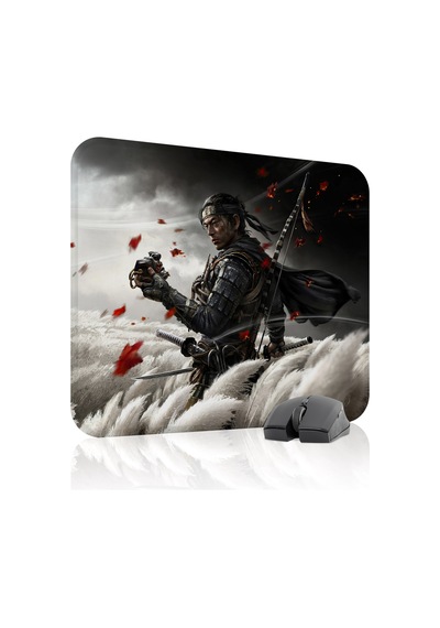 Ghost Of Tsushima Kaymaz Dikişli Kauçuk Oyuncu Mousepad V2 - 48x40 Xl Gaming Mouse Pad Fare Altlığı
