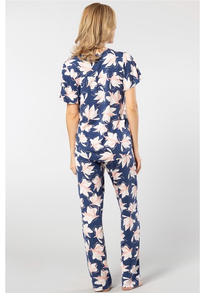 Türen 3606 Kadın Kısa Kollu Pijama Takımı-lacivert Lacivert