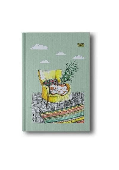 Kalipso Hakan Çapkan 14x20 Huzur Çizgili Butik Defter Açık Gri