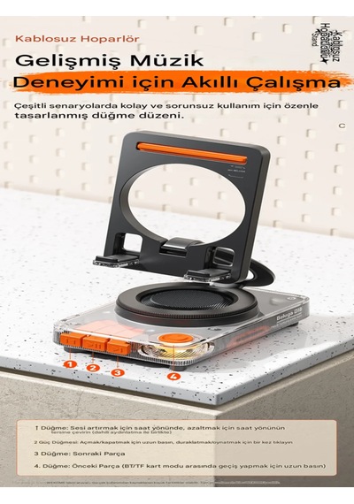 Masaüstü Telefon Standı Özellikli Bluetooth Hoparlör Yüksek Ses Kalitesi