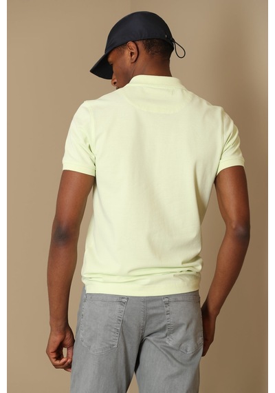 Lufian Erkek Laon Spor Polo Yaka T-Shirt 627111040091 Açık Sarı