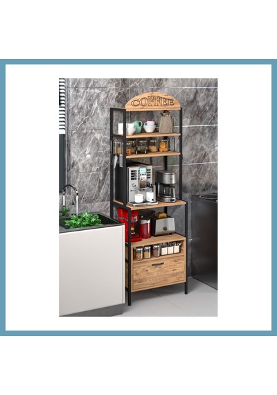 Bezos Metal Kahve Köşesi Kahverengi Mbt06