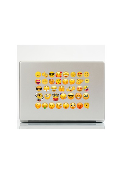 83 Adet Emoji Sticker Seti - Etiket Seti Scrapbook Bullet Journal Sarı
