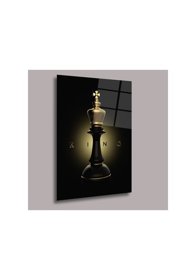 King Santraç İllüstrasyon Cam Tablo Pct0718 Modern Dekorasyon Temalı Dekoratif Duvar Tablosu, Salon, Ev Ve Ofis Dekoru,