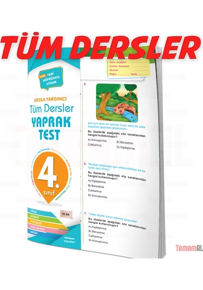 4.Sınıf Tüm Dersler Soru Bankası + Yaprak Test Set Element