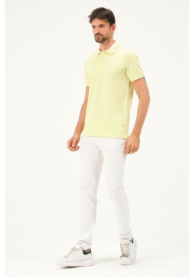 Classıc Pamuk Regular Comfort Erkek Polo Yaka Tişört Sarı