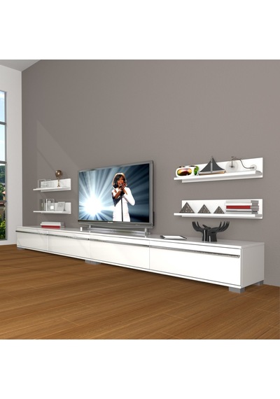 Decoraktiv Eko 360r Mdf Tv Ünitesi Tv Sehpası Parlak Beyaz