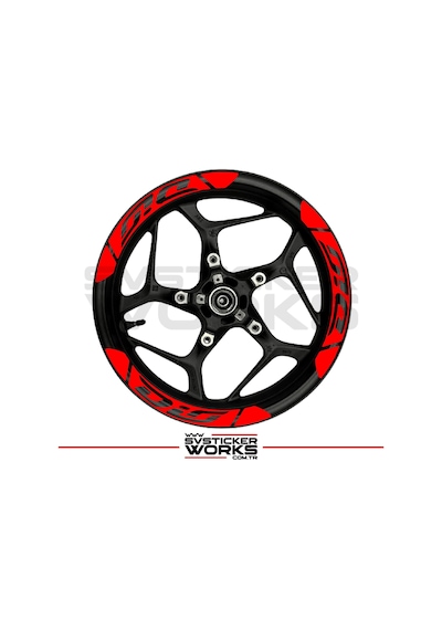 Honda Dıo Jant Şeridi Geniş Sticker Dıştan İçe Kaliteli Yüksek Yapışkanlı Sticker Kırmızı