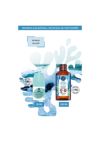 Yves Rocher Okyanus Algleri Roll-on Ve Duş Jeli Banyo Seti-9916816 200 Ml Diğer
