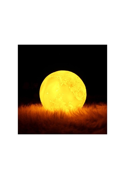 Gün Işığı 3d Ay Dekoratif Küre Gece Lambası Sarı