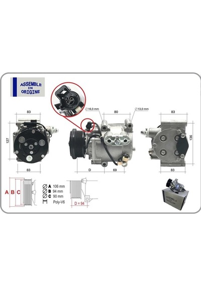 Gua 41309 Klima Kompresörü Sıfır Ürün Ford Fiesta V 02 08 Focus I98 04 Fusion 02 12 Transit Connect 02 09 1. 8 Tdcı Ys4h19d629af-ys4h19d629ae-19d629 -