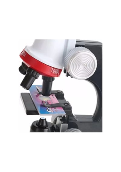 Eğitici Mikroskop Kiti Zoom Led Işıklı 100x 400x 1200x St1200x Altın