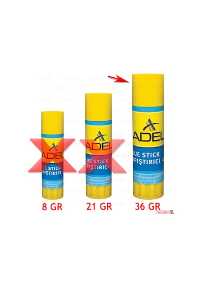 Adel 12 Adet 36 Gr Stick Yapıştırıcı + Pritt 11 22 43 Gr Hediye