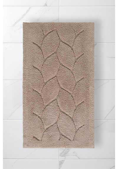 Lilly 2'li Pamuk Banyo Paspas Seti Yumuşak Dokulu Bej Yıkanabilir 60x100 + 60x50cm, Ll006b