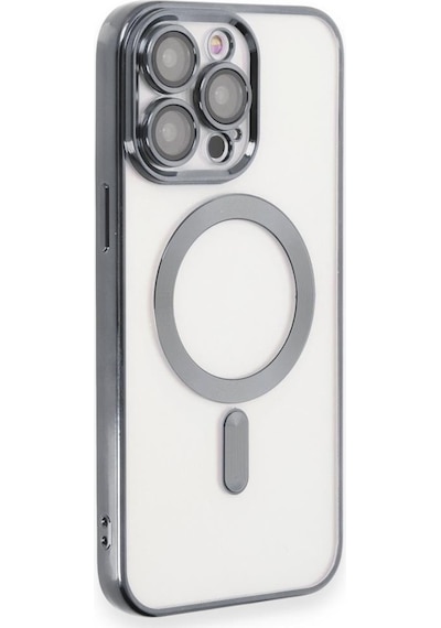 Apple Uyumlu iPhone 15 Kılıf Magsafe Kamera Lensli Korumalı Şeffaf Silikon Kapak