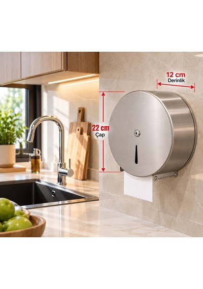 Mini Jumbo Kağıt Verici 22 Cm-304 Paslanmaz Kalite Acar 28900 Gümüş