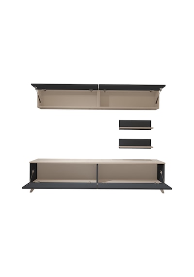 Decoraktiv Eko 5 Mdf Std Retro Tv Ünitesi Tv Sehpası Beyaz - Antrasit