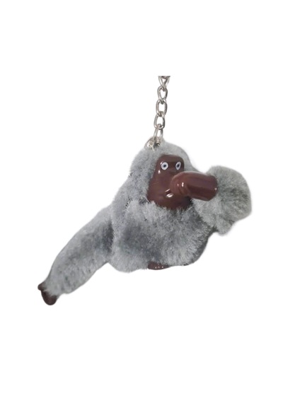 Anıl Bags Maymun Peluş Anahtarlık 3 Adet Gri