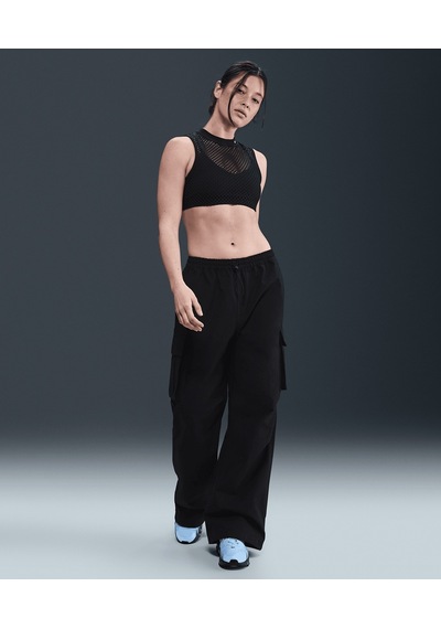 Nike Sportswear Mid-rise Oversized Woven Cargo Pantalon-sportxstore Siyah