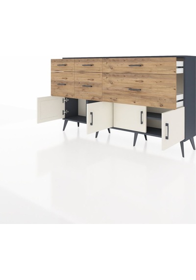 Arges Konsol Tek Raflı 6 Çekmeceli 4 Kapaklı 176x30x99 Antrasit-aytaşı/çam Aytası/atlas Çam - Antrasıt Arges Konsol Tek Raflı 6 Çekmeceli 4 Kapaklı 176x30x99 Antrasit-aytaşı/çam Aytası/atlas Çam - Antrasıt