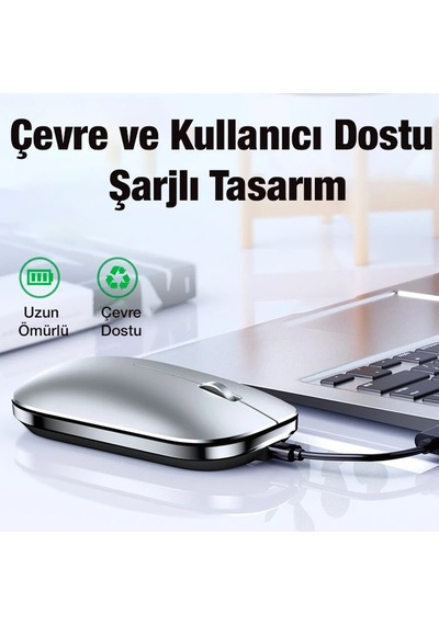 Ally Mc 502 Kablosuz 2.4 Bluetooth Mouse Type-c Şarjlı Premium- 5775 Pembe