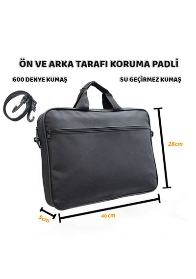10lu Blşm Kb-çnt34 15,6ınch Siyah Kumaş Notebook Çanta 600denye