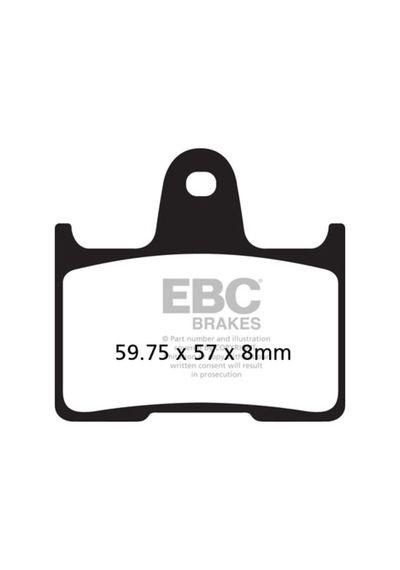 Ebc Fa254hh Harley Davıdson Uyumlu Xl883 /xl1200 Roadster 14-20 Sinter Arka Fren Balatası