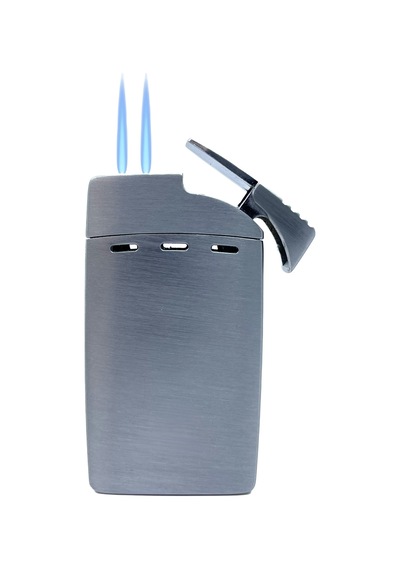 Parmida Gunmetal 3 Ü 1 Arada Lüks Metal Puro Çakmağı Entegre Punch Delici Gri