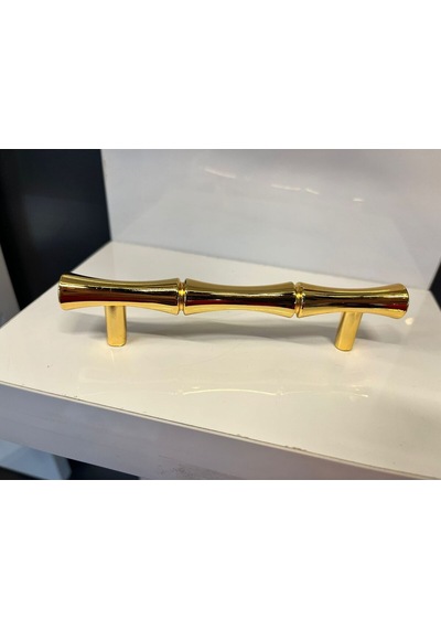 Lüx Bambu Metal Kulp 96mm Altın Dolap Kapak Modern Çekmece Mobilya Tv Ünite Komidin Vestiyer Gold Altın