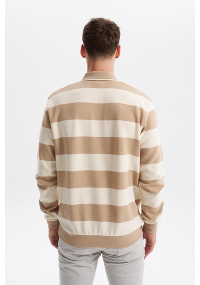 AR-MA Arma Erkek Ribanalı Regular Fit Çizgili %100 Pamuk Ringel Ottoman Kumaş Polo Yaka Düğmeli Sweatshirt K30554952602 Bej AR-MA Arma Erkek Ribanalı Regular Fit Çizgili %100 Pamuk Ringel Ottoman Kumaş Polo Yaka Düğmeli Sweatshirt K30554952602 Bej