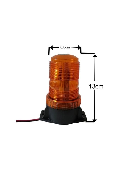 Carub Çakarlı 12V-24V Sarı 30 Ledli İnce Tip Tepe Lambası Turuncu