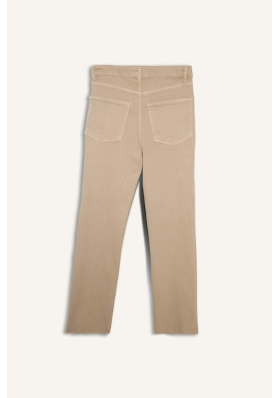Defacto Crop Flare Fıt Yüksek Bel Bilek Boy Jean Pantolon E8017ax26smbg737 Bej-bg737