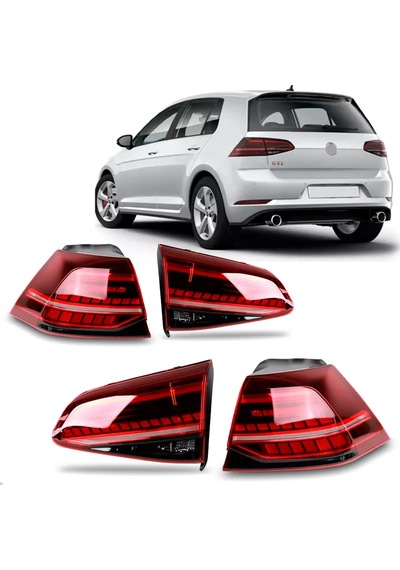 Volksvagen Golf 7 2013-2016 Mk7 Kırmızı Ledli Arka Stop Lambası