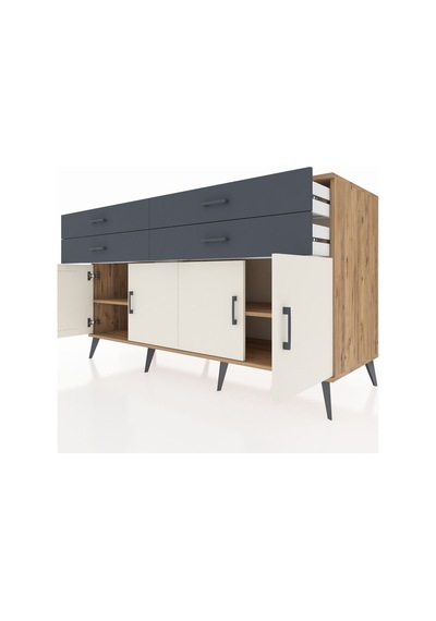 Kronos Konsol 2 Raflı 4 Çekmeceli 8 Kapaklı 176x59x99 Çam-aytaşı/ Çam-aytaşı/antrasit Kronos Konsol 2 Raflı 4 Çekmeceli 8 Kapaklı 176x59x99 Çam-aytaşı/ Çam-aytaşı/antrasit