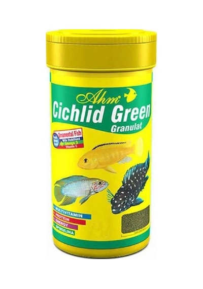 Ahm Cichlid Green Granulat Balık Yemi 250 ML