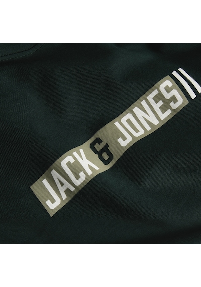 Jack & Jones Erkek Gögüs Baskili Bisiklet Yaka Tisört - Munk - 12298430 Çok Renkli